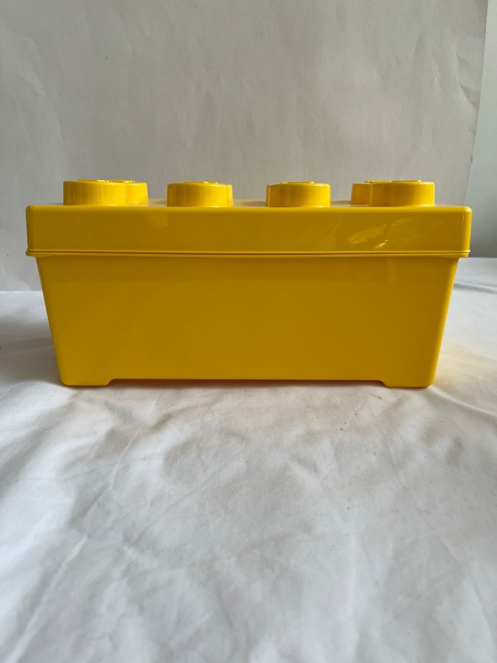 Yellow Lego Storage Box Dated 2012 Rectangle Measures 14" x 17" x 7" Tall